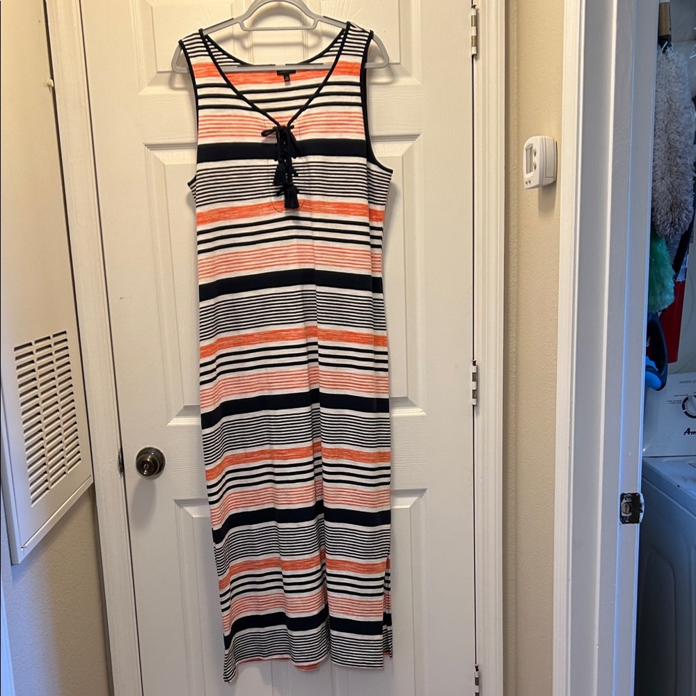 Talbots Multicolor Striped Maxi Dress
